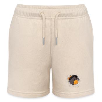 Die Karikatur des Kopfes eines Abaga-Pferdes - Kinder Organic Joggingshorts Mini Bolter von Stanley/Stella - Natur - Vorne