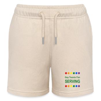 Schwule Tennisfans dienen - Kinder Organic Joggingshorts Mini Bolter von Stanley/Stella - Natur - Vorne