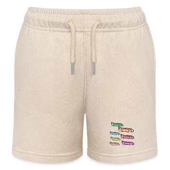 automobiles - Kids Organic Sweat Shorts by Stanley/Stella - soft Ecru - Front