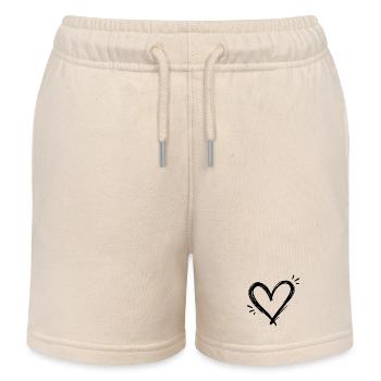 Herz - Kinder Organic Joggingshorts Mini Bolter von Stanley/Stella - Natur - Vorne