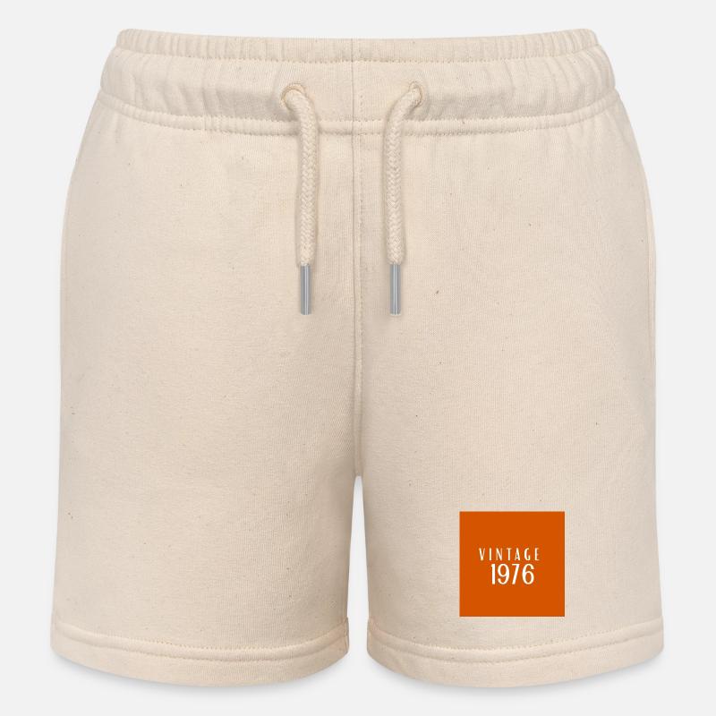 VINTAGE 1976 - Rétro Orange - Short de jogging enfant bio Stanley/Stella - écru doux