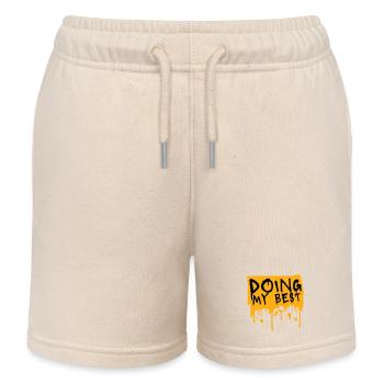 Je fais mon meilleur dicton motivant honnête et drôle - Short de jogging enfant bio Stanley/Stella - écru doux - Devant