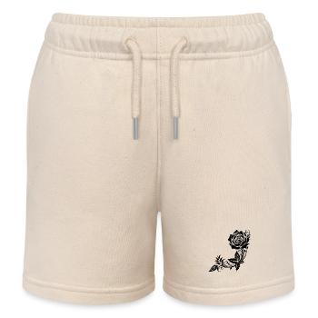 Coin décoratif de la rose - Short de jogging enfant bio Stanley/Stella - écru doux - Devant