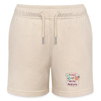 Kunst ist meine Medizin - Kinder Organic Joggingshorts Mini Bolter von Stanley/Stella - Natur - Vorne