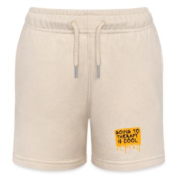 Aller en thérapie, c’est cool, drôle, mentalement sain - Short de jogging enfant bio Stanley/Stella - écru doux - Devant