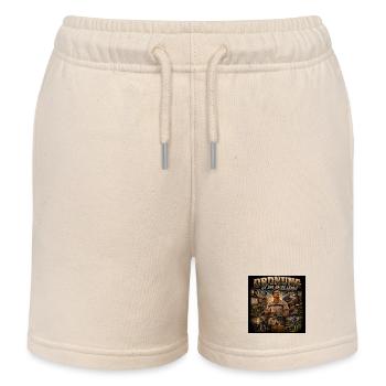 Ordnung ist das halbe Leben - Kinder Organic Joggingshorts Mini Bolter von Stanley/Stella - Natur - Vorne