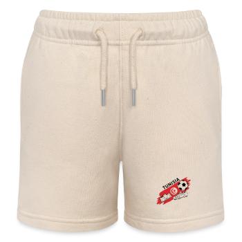 Tunisie Football Maillot Supporter Tunisia Soccer - Short de jogging enfant bio Stanley/Stella - écru doux - Devant