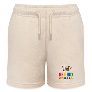Sensibilisation Autisme Be Kind | Papillon Coloré - Short de jogging enfant bio Stanley/Stella - écru doux - Devant