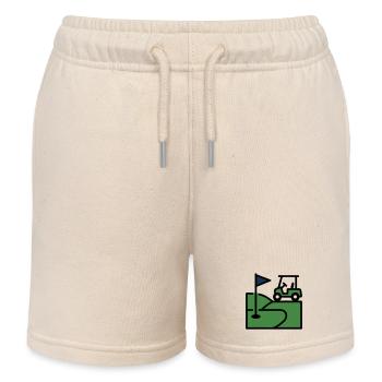 Golfplatz Golfcart Golfclub Golfer Herrenausflug - Kinder Organic Joggingshorts Mini Bolter von Stanley/Stella - Natur - Vorne