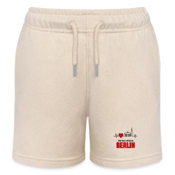Mein Herz schlägt für Berlin - Kinder Organic Joggingshorts Mini Bolter von Stanley/Stella - Natur - Vorne