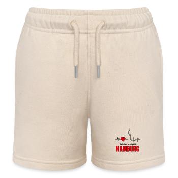 Mein Herz schlägt für Hamburg - Kinder Organic Joggingshorts Mini Bolter von Stanley/Stella - Natur - Vorne
