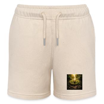 Warning Snake Jungle - Kids Organic Sweat Shorts by Stanley/Stella - soft Ecru - Front