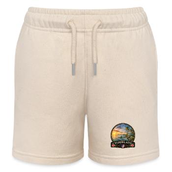 Florida Keys USA Vacation Atlantic Ocean - Kids Organic Sweat Shorts by Stanley/Stella - soft Ecru - Front