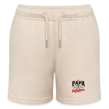 Papa Badminton - Kinder Organic Joggingshorts Mini Bolter von Stanley/Stella - Natur - Vorne