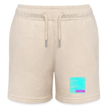 Sommer-Surfwellen - Kinder Organic Joggingshorts Mini Bolter von Stanley/Stella - Natur - Vorne