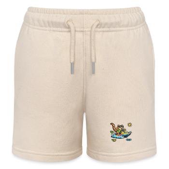 Nasenbär auf Jet-Ski im Tropen-Style - Kinder Organic Joggingshorts Mini Bolter von Stanley/Stella - Natur - Vorne