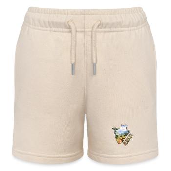 Création d’aquarelle au Burundi - Short de jogging enfant bio Stanley/Stella - écru doux - Devant