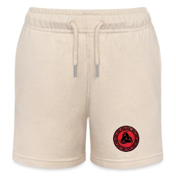 Horn of Odin COLOUR - Kids Organic Sweat Shorts by Stanley/Stella - soft Ecru - Front