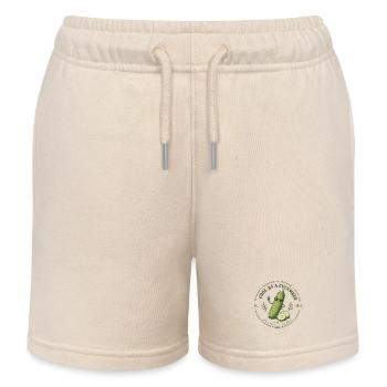 Autocollant Logo Cool comme le Concombre - Short de jogging enfant bio Stanley/Stella - écru doux - Devant