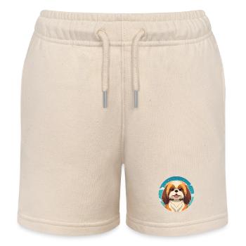 Niedlicher Shih Tzu (Comic-Porträt) - Kinder Organic Joggingshorts Mini Bolter von Stanley/Stella - Natur - Vorne