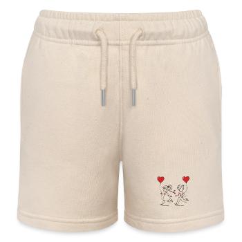 Verliebtes Paar - Kinder Organic Joggingshorts Mini Bolter von Stanley/Stella - Natur - Vorne