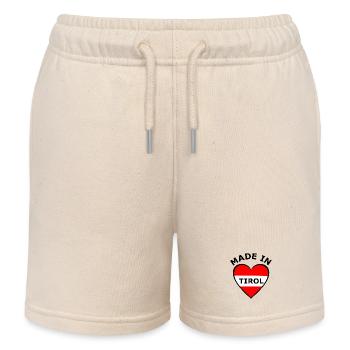 Tirol Herzflagge Rot Weiß - Kinder Organic Joggingshorts Mini Bolter von Stanley/Stella - Natur - Vorne