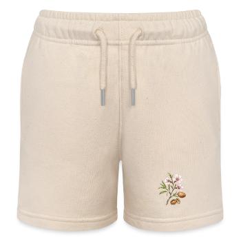 Éclosion d'Amandier Botanique Rose - Short de jogging enfant bio Stanley/Stella - écru doux - Devant