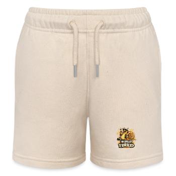 Chemise drôle d’escargot avec des fils mais fatiguée - Short de jogging enfant bio Stanley/Stella - écru doux - Devant