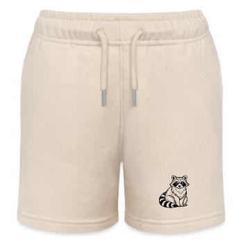 Sitzender Waschbär - Kinder Organic Joggingshorts Mini Bolter von Stanley/Stella - Natur - Vorne