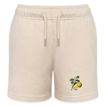 Vintage-botanische Zitrusfrüchte – Citrus bergamia - Kinder Organic Joggingshorts Mini Bolter von Stanley/Stella - Natur - Vorne