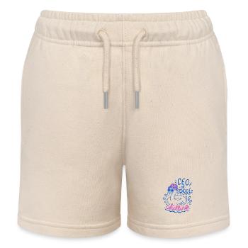 PDG de Pool Chilling Flamingo Doodle - Short de jogging enfant bio Stanley/Stella - écru doux - Devant