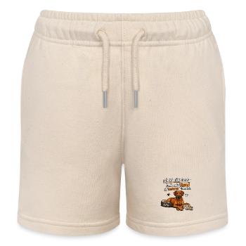 Ich arbeite hart für meinen Hund - Kinder Organic Joggingshorts Mini Bolter von Stanley/Stella - Natur - Vorne