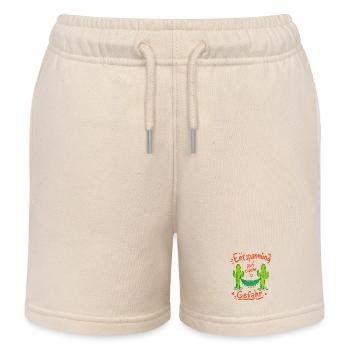 Relaxation at Your Own Risk Doodle - Kids Organic Sweat Shorts by Stanley/Stella - soft Ecru - Front