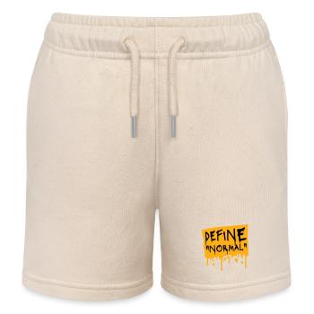 Define Normal Funny Sarcastic Definition Graphic - Kids Organic Sweat Shorts by Stanley/Stella - soft Ecru - Front