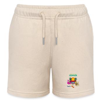 Sommer-Skelettparty am Meer - Kinder Organic Joggingshorts Mini Bolter von Stanley/Stella - Natur - Vorne