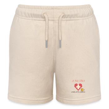 Infirmière Calme Café Courage - Short de jogging enfant bio Stanley/Stella - écru doux - Devant