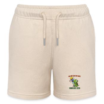 Dino Schulkind 2026 Alles im Griff - Kinder Organic Joggingshorts Mini Bolter von Stanley/Stella - Natur - Vorne