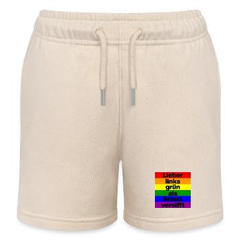 LIEBER LINKS GRÜN ALS BRAUN VERSIFFT, NO NZS  - Kinder Organic Joggingshorts Mini Bolter von Stanley/Stella - Natur - Vorne