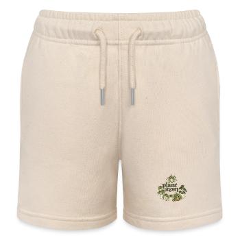 Plant Mom Vintage Plant Love - Kids Organic Sweat Shorts by Stanley/Stella - soft Ecru - Front