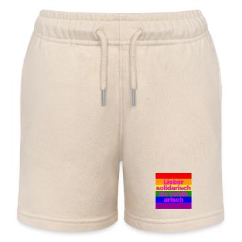 LIEBER SOLIDARISCH ALS SOLIDE ARISH, NO NZS - Kinder Organic Joggingshorts Mini Bolter von Stanley/Stella - Natur - Vorne