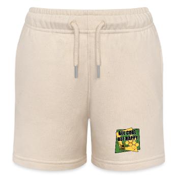 Abeille Cool Abeille Heureuse - Short de jogging enfant bio Stanley/Stella - écru doux - Devant