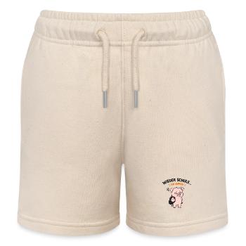Wieder Schule Schweinchen Na Super - Kinder Organic Joggingshorts Mini Bolter von Stanley/Stella - Natur - Vorne