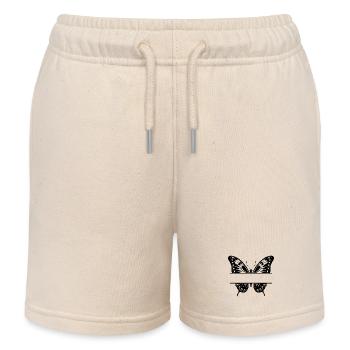 Split Butterfly - Kids Organic Sweat Shorts by Stanley/Stella - soft Ecru - Front