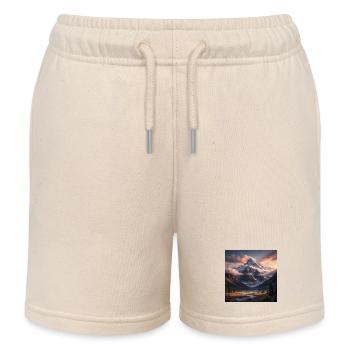 Montagnes - Short de jogging enfant bio Stanley/Stella - écru doux - Devant