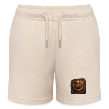 Travelers_sigil - Kids Organic Sweat Shorts by Stanley/Stella - soft Ecru - Front