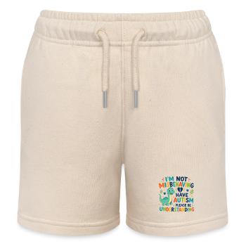 Je ne me comporte pas mal, j’ai de l’autisme - Short de jogging enfant bio Stanley/Stella - écru doux - Devant