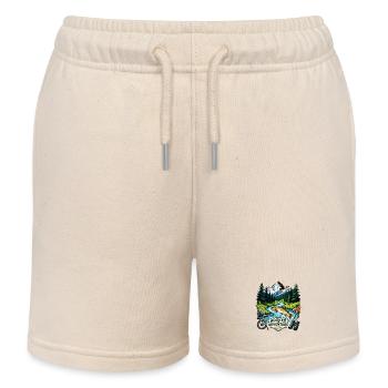 Süchtig nach Abenteuer: Bergflussangeln - Kinder Organic Joggingshorts Mini Bolter von Stanley/Stella - Natur - Vorne