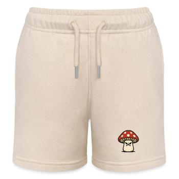Angry Mushroom Meme Streetwear Design - Kids Organic Sweat Shorts by Stanley/Stella - soft Ecru - Front