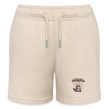 Kaffee Kuschelraccoon mit Herz - Kinder Organic Joggingshorts Mini Bolter von Stanley/Stella - Natur - Vorne
