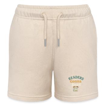 Les lecteurs vont lire - Short de jogging enfant bio Stanley/Stella - écru doux - Devant